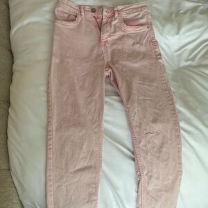 Pink raw hem Zara jeans size 4